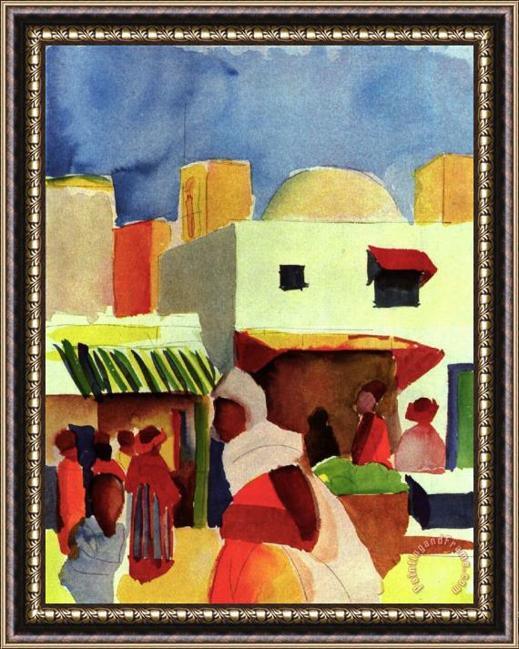 Collection Market in Algiers 1914 Framed Print