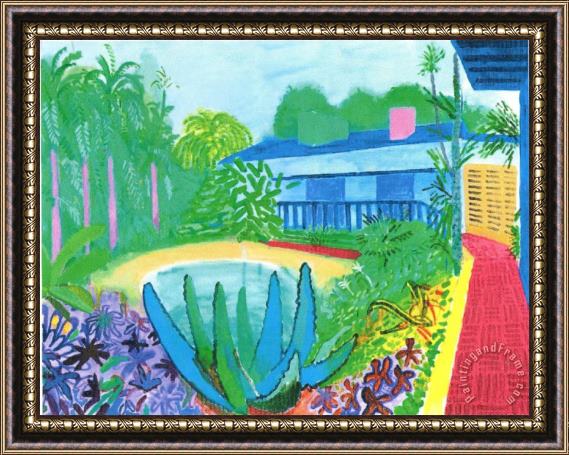 Collection The Bewitching Allure of Hockney's Swimming Pools Framed Painting