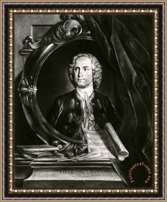 Cornelis Troost Portret Van Pietro Antonio Locatelli Framed Print