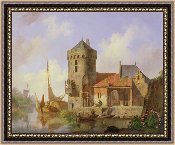 Cornelius Springer On the Rhine Framed Print
