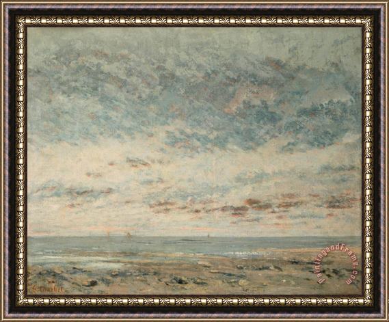 Courbet, Gustave Low Tide at Trouville Framed Print