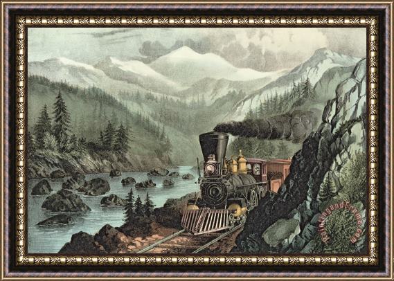 Currier and Ives The Route To California Framed Painting