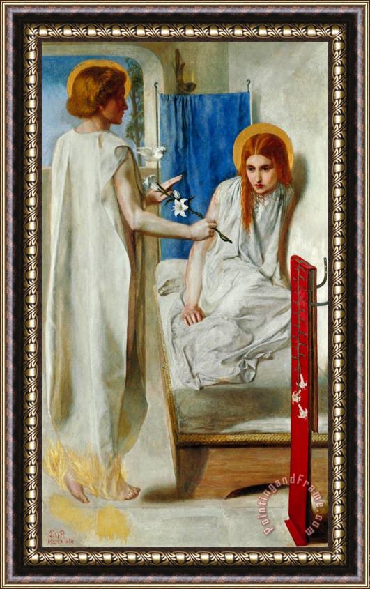Dante Gabriel Rossetti Ecce Ancilla Domini! Framed Painting