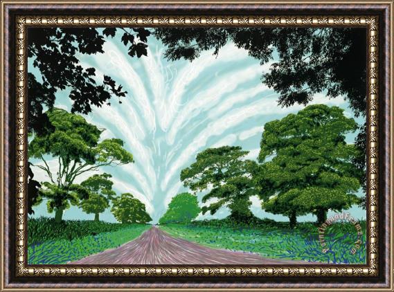 David Hockney Summer Sky, 2008 Framed Print