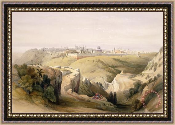 David Roberts Jerusalem From The Mount Of Olives Framed Print