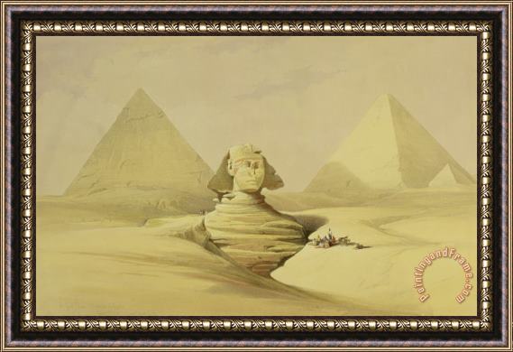 David Roberts The Great Sphinx And The Pyramids Of Giza Framed Painting