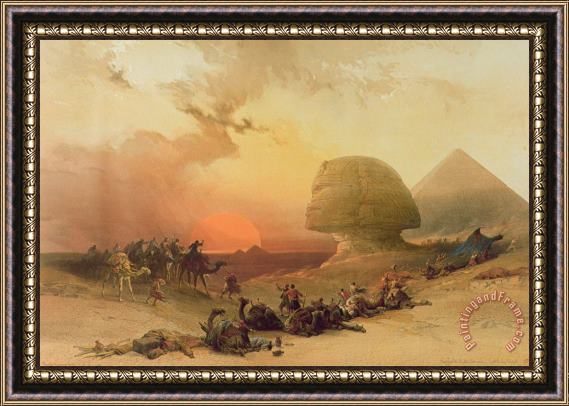 David Roberts The Sphinx at Giza Framed Painting