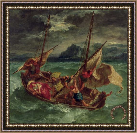 Delacroix Christ on the Sea of Galilee Framed Print