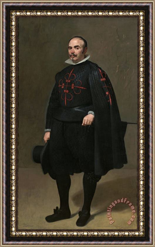 Diego Rodriguez de Silva y Velazquez Portrait of Don Pedro De Barberana Framed Painting