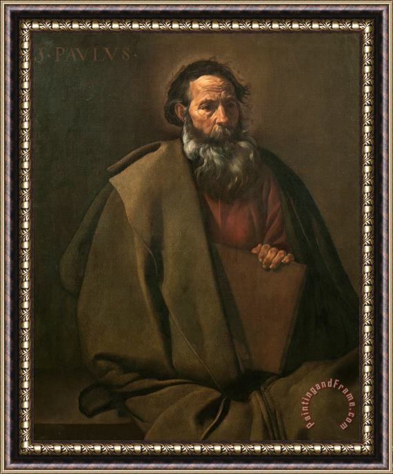 Diego Rodriguez de Silva y Velazquez Saint Paul Framed Painting