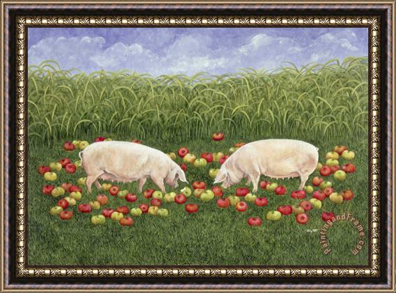 Ditz Apple Sows Framed Painting