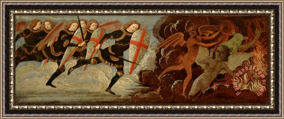 Domenico Ghirlandaio St. Michael and the Angels at War with the Devil Framed Print