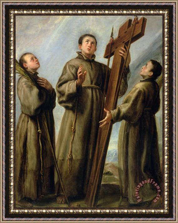 Don Juan Carreno de Miranda The Franciscan Martyrs in Japan Framed Painting