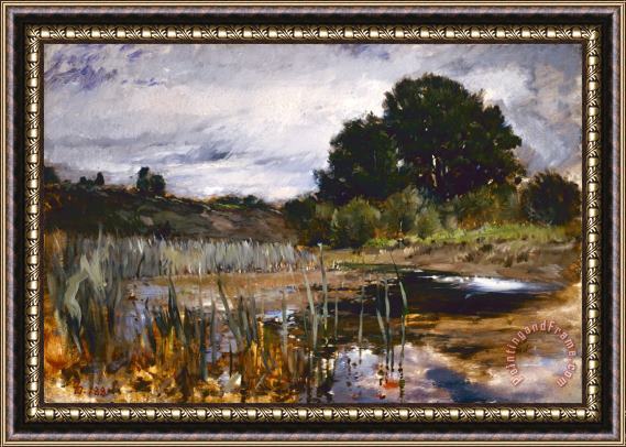 Duveneck, Frank Polling Landscape Framed Painting