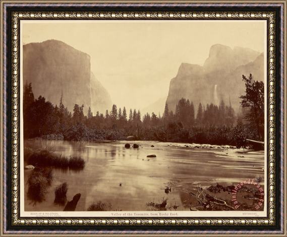 Eadweard J. Muybridge Valley of The Yosemite, From Rocky Ford Framed Painting