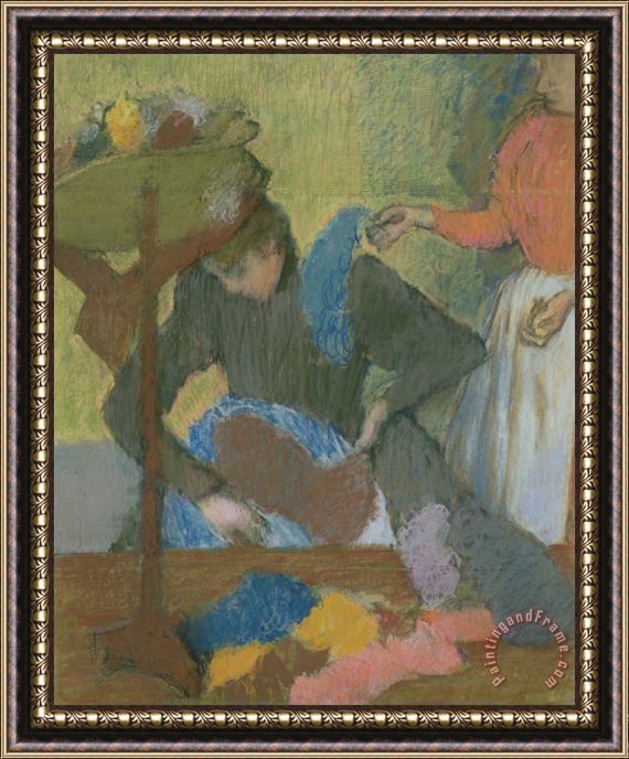 Edgar Degas At the Hat Maker Framed Painting