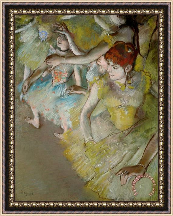 Edgar Degas Ballet Dancers on The Stage Framed Print