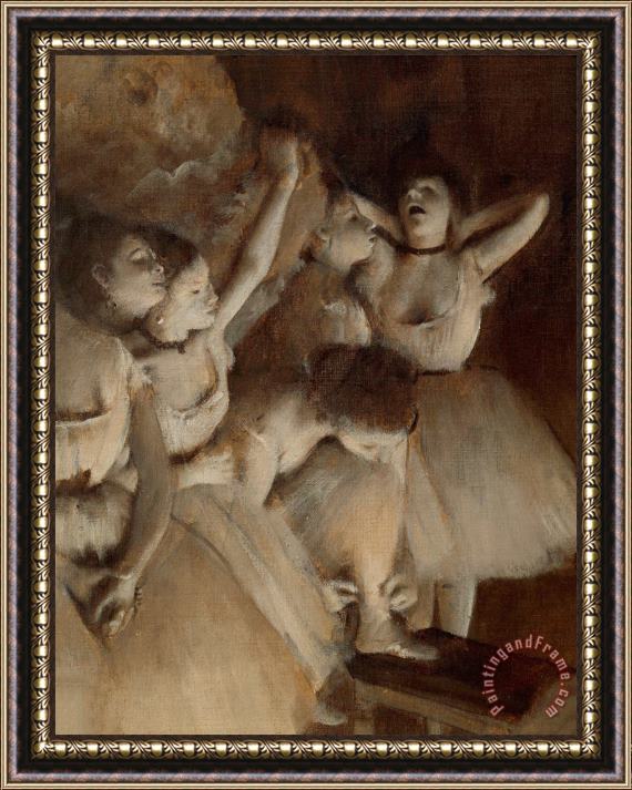 Edgar Degas Ballet Rehearsal On Stage Framed Print