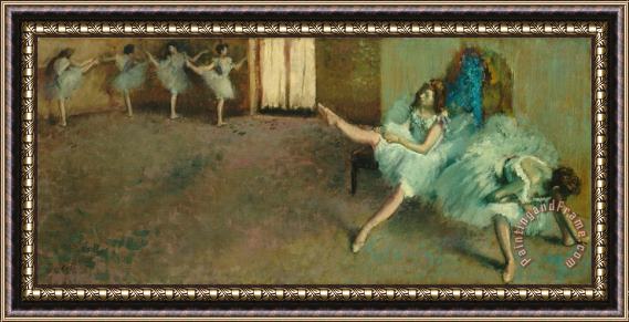 Edgar Degas Before The Ballet Framed Painting