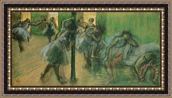 Edgar Degas Dancers rehearsing Framed Painting