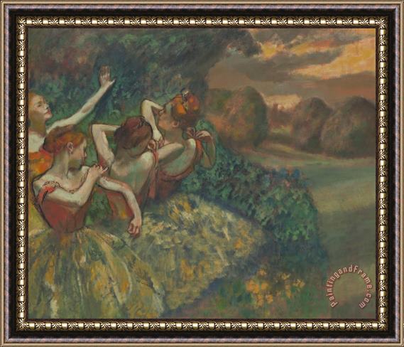 Edgar Degas Four Dancers Framed Painting