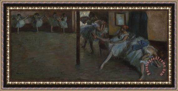 Edgar Degas The Ballet Rehearsal (la Salle De Danse) Framed Painting
