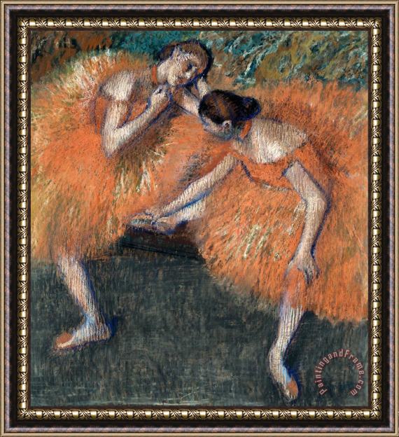 Edgar Degas Two Dancers Framed Painting