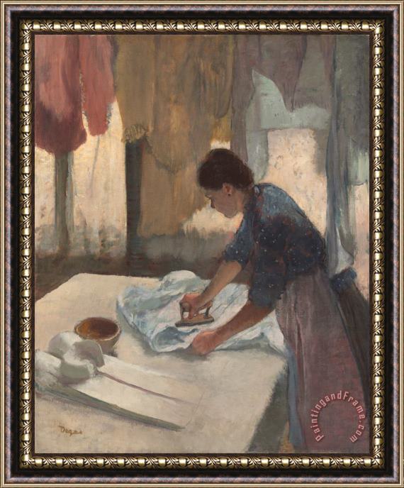 Edgar Degas Woman Ironing Framed Painting