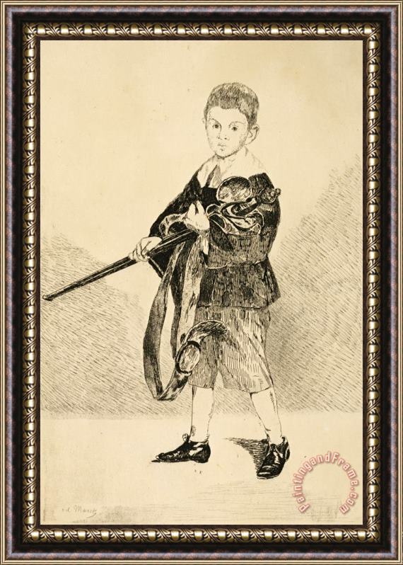 Edouard Manet Boy with The Sword Framed Painting