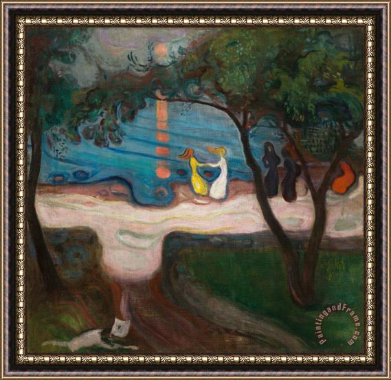 Edvard Munch Dance on The Shore Framed Painting