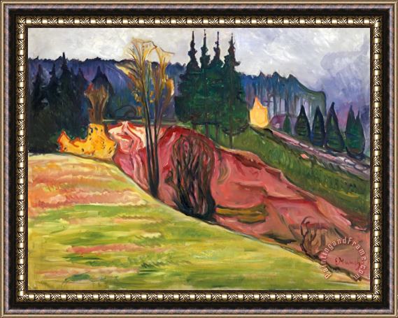 Edvard Munch From Thuringewald Framed Painting