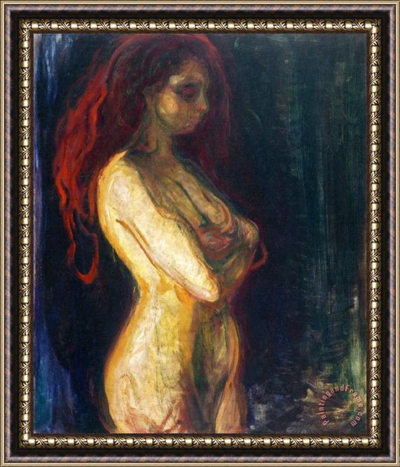 Edvard Munch Nude in Profile Towards The Right 1898 Framed Print