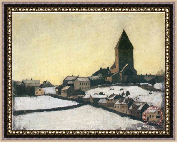Edvard Munch Old Aker Church 1881 Framed Painting