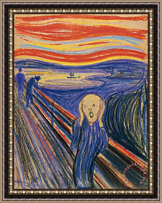 Edvard Munch The Scream Framed Painting
