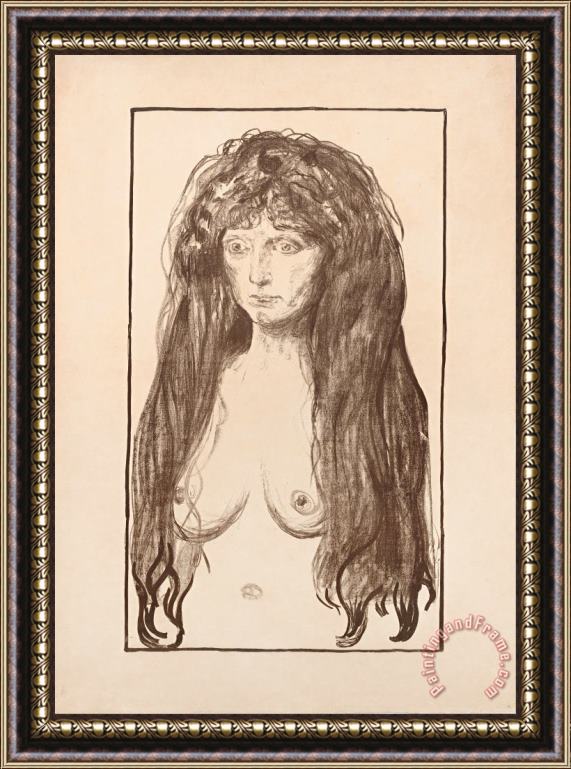 Edvard Munch The Sin Framed Print