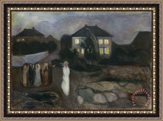 Edvard Munch The Storm Moma Framed Print