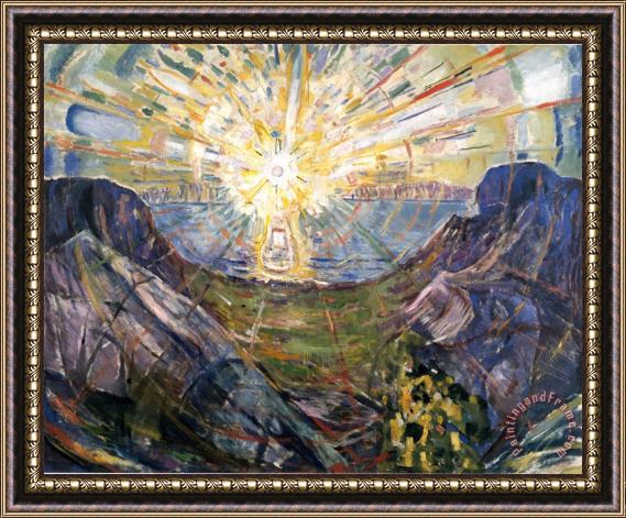 Edvard Munch The Sun 1912 Framed Print