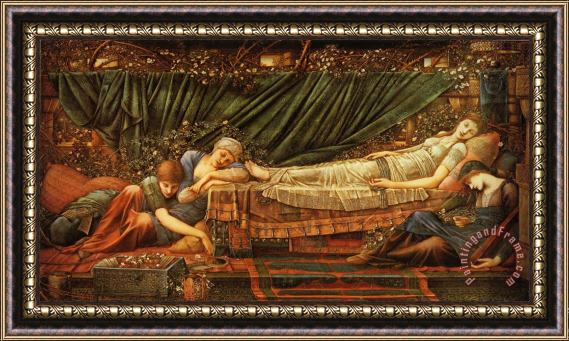 Edward Burne Jones Sleeping Beauty Framed Print