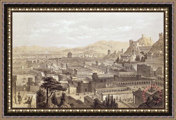 Edward Falkener The City Of Ephesus From Mount Coressus Framed Painting