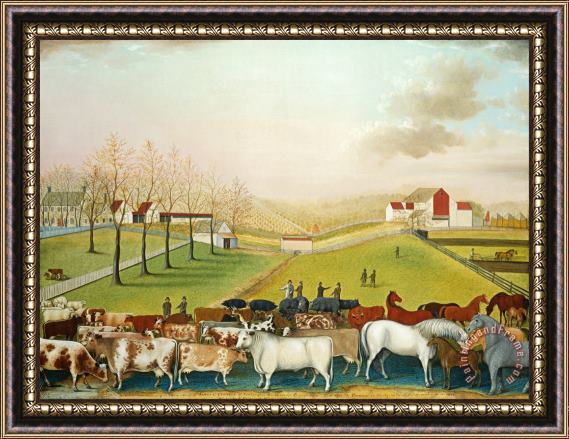 Edward Hicks The Cornell Farm Framed Painting