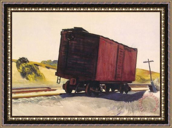 Edward Hopper Freight Car at Truro Framed Painting