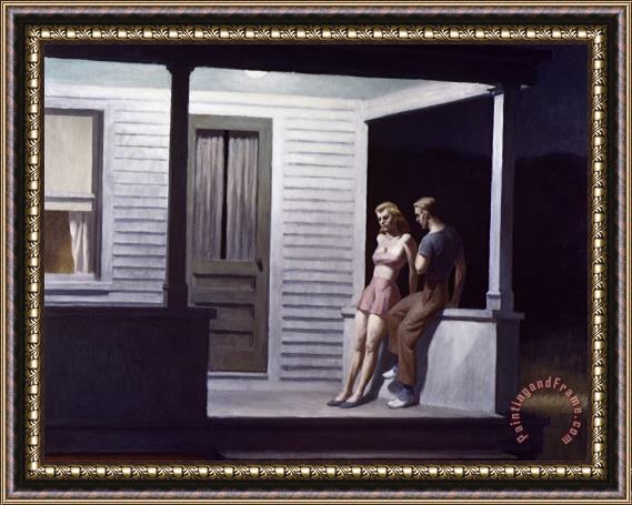 Edward Hopper Summer Evening Framed Painting