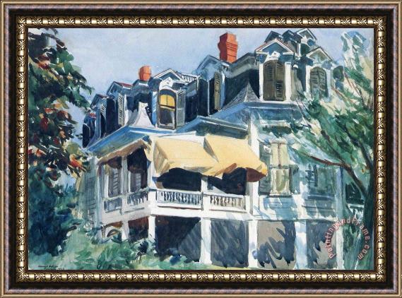 Edward Hopper The Mansard Roof 1923 Framed Painting