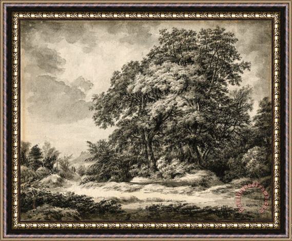 Edward Lear Forest Landscape Framed Painting