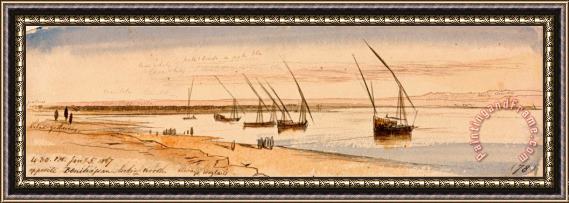 Edward Lear Opposite Beni Hassan, Looking North Framed Print