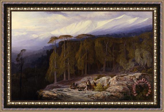 Edward Lear The Forest of Valdoniello, Corsica Framed Painting