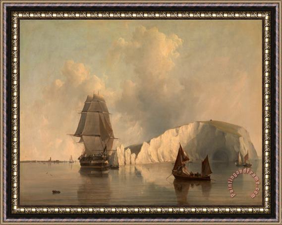 Edward William Cooke Off The Needles, Isle of Wight Framed Print
