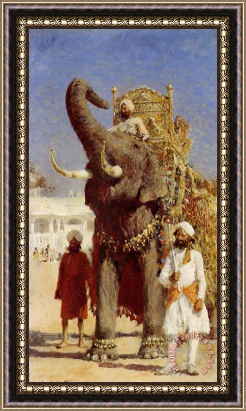Edwin Lord Weeks The Rajahs Elephant Framed Painting