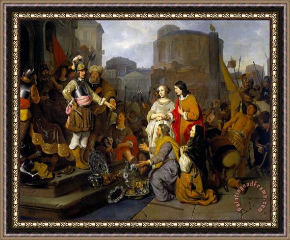 Eeckhout, Gerbrand Van Den Continence of Scipio Framed Painting