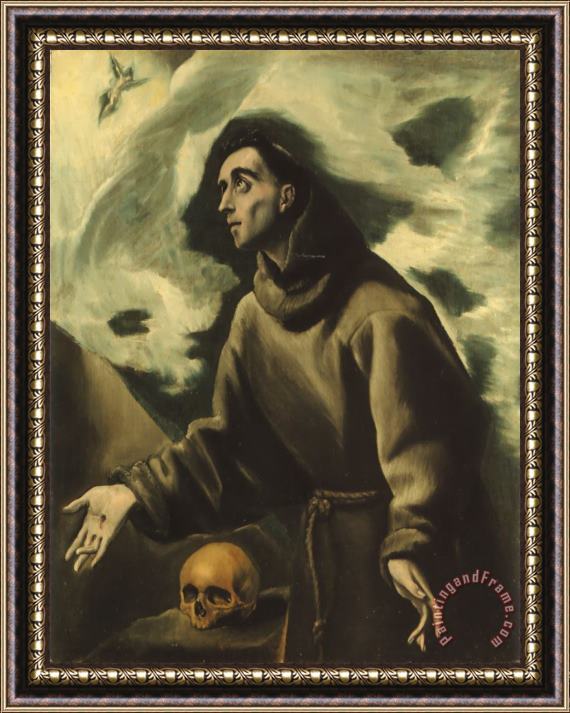 El Greco Saint Francis Receiving The Stigmata Framed Painting